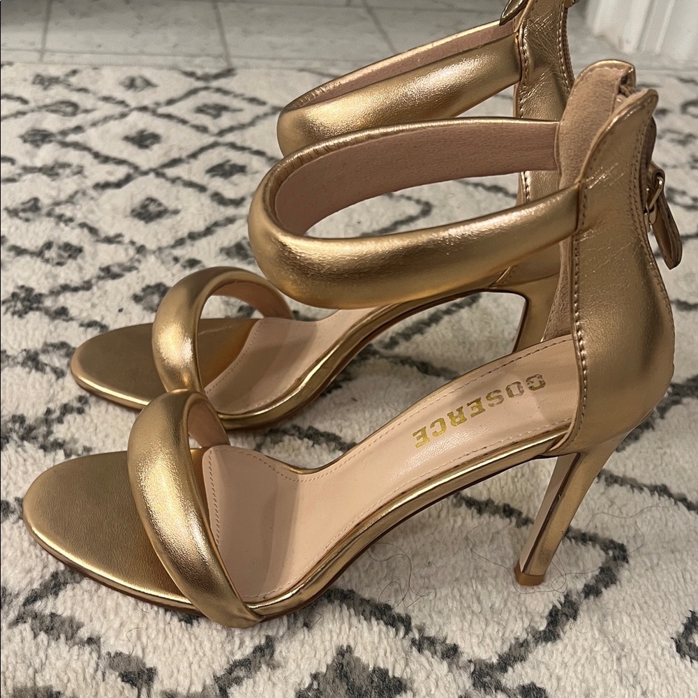 Gold Strappy Heels purchased from Shein